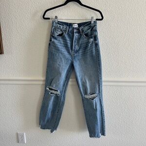 EUC Pistola Cassie Distressed High-Rise Straight-Leg Jeans size 26